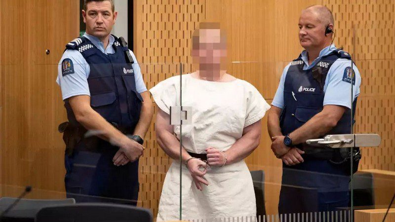 新西蘭基督城白人優越主義者塔蘭特在法庭受審